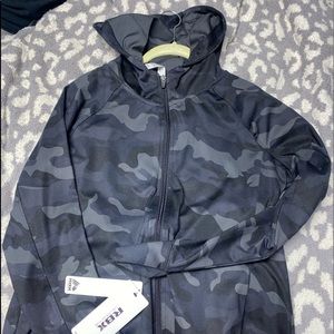 RBX camo women’s active zip up